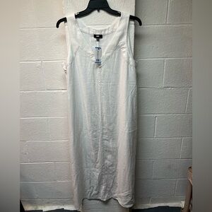 DKNY White Sleeveless Dress. Large